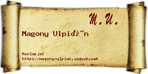 Magony Ulpián névjegykártya
